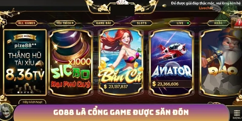 GO88 là cổng game được săn đón