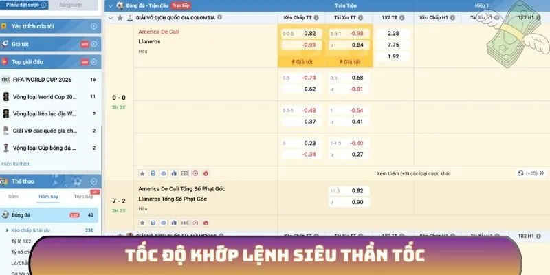 Tốc độ khớp lệnh siêu thần tốc