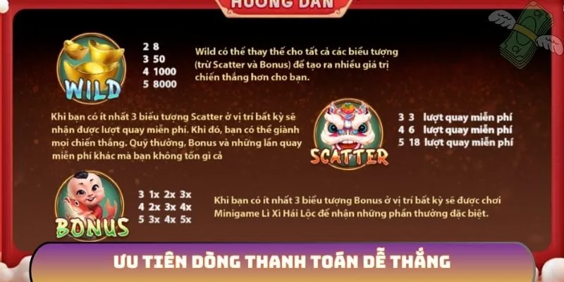 Ưu tiên dòng thanh toán dễ thắng